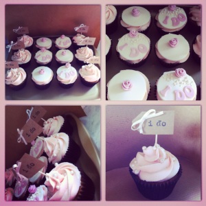 Bridal shower cupcakes.. Vintage themed.